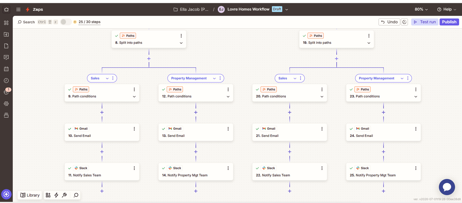 Zapier app-to-app connection
